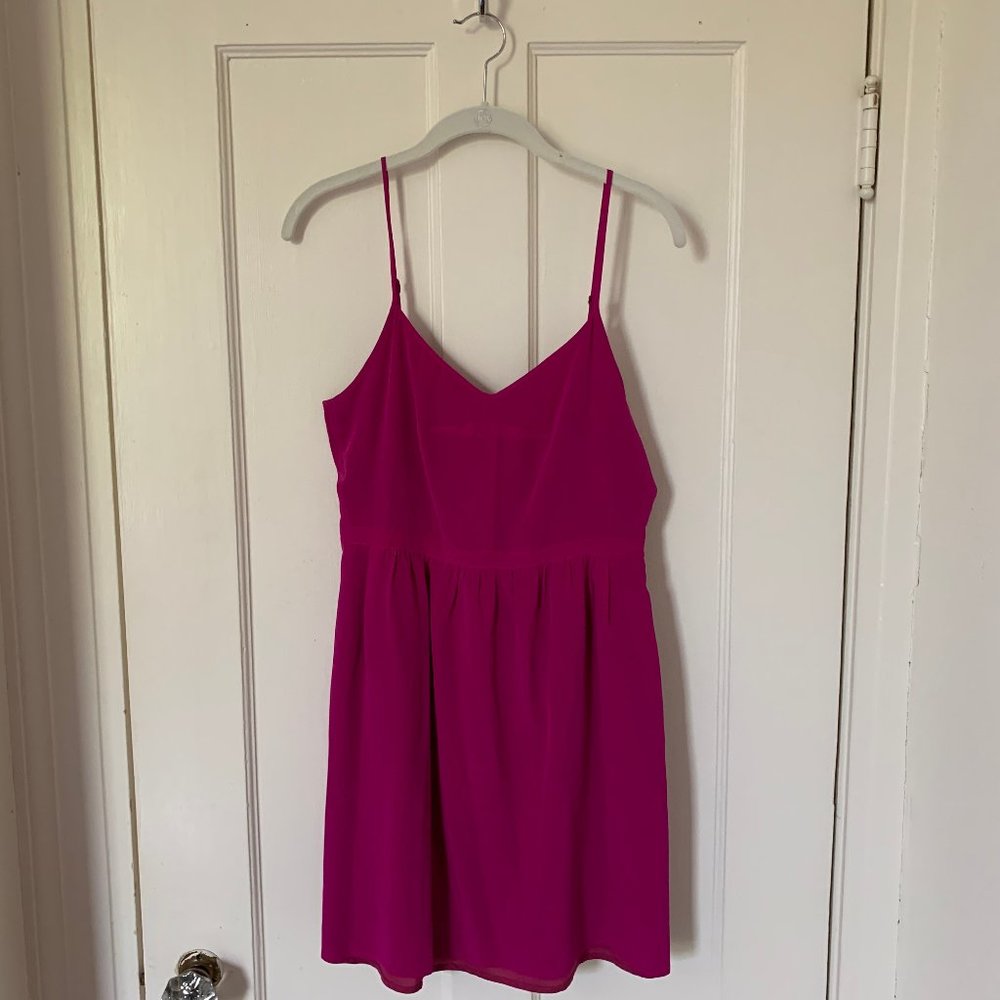 Madewell Magenta Silk Dress